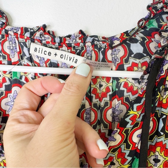 Alice + Olivia Arnette Tiered Tunic Dress Size Large - Picture 8 of 12